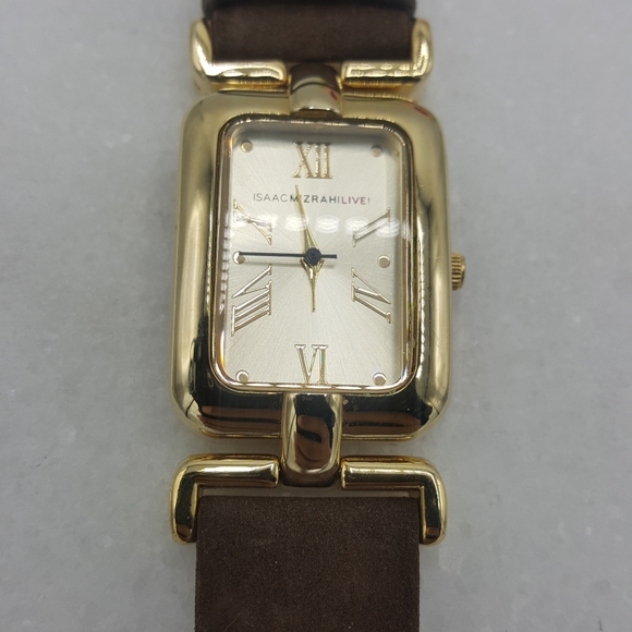 ✔️Isaac Mizrahi Live Brown Leather Watch - Picture 4 of 5